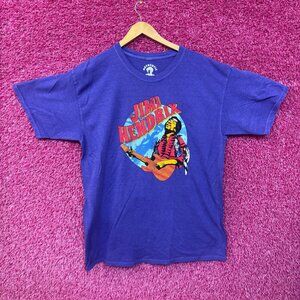 Jimi Hendrix Shredding at Woodstock Psychedelic Rock Tee XL